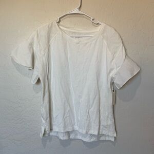 Anthropologie White Short Sleeve Tee